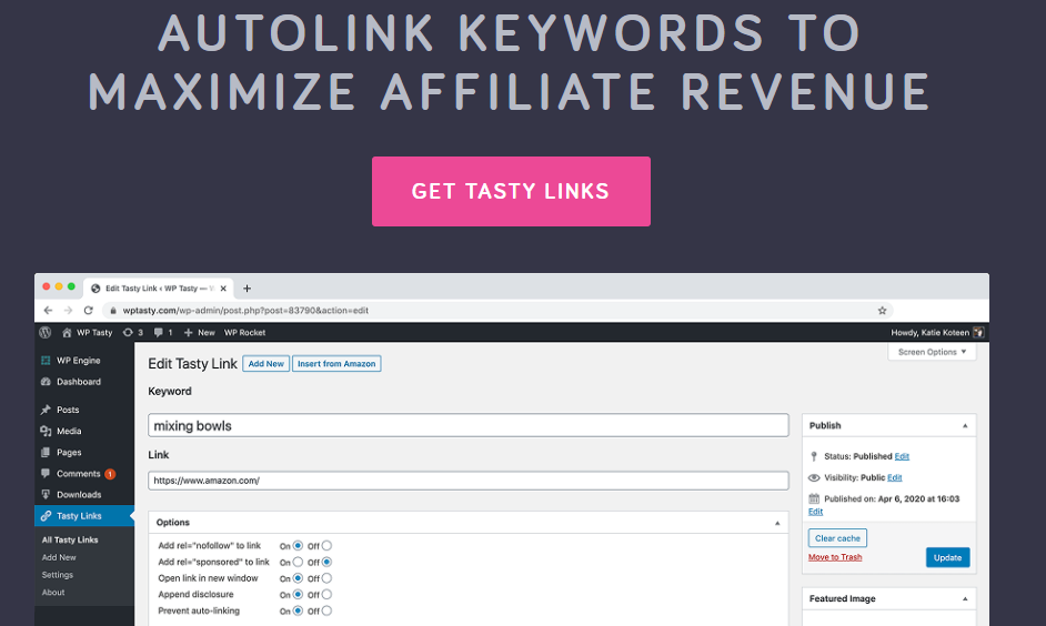 Tasty Links  - Autolink Keywords to Maximize Affiliate Revenue