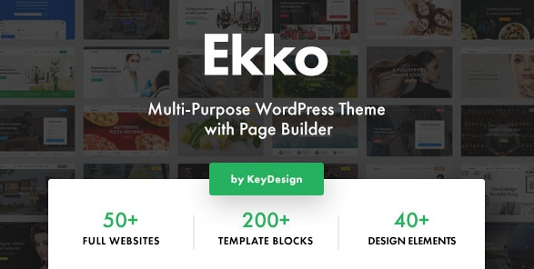 Ekko  - Multi-Purpose WordPress Theme with Page Builder