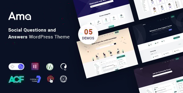AMA  - bbPress Forum WordPress Theme with Social Questions and Answers
