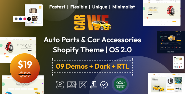 Carwe - Auto Parts & Car Accessories Shopify Theme