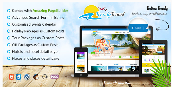 Trendy Travel  - Multipurpose Tour Package WP Theme