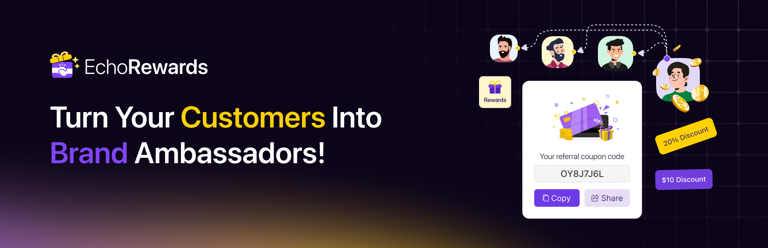 EchoRewards Pro - Refer a Friend Rewards Program for WooCommerce