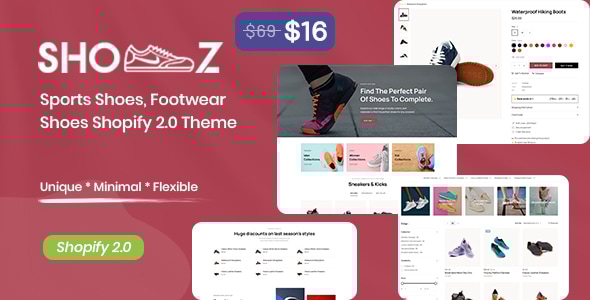 Shooz  - Sports Shoes, Footwear Shoes Shopify 2.0 Theme