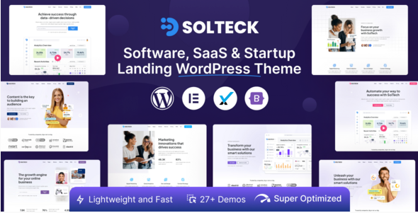 SolTeck  - Software, Startup & SaaS Landing WordPress Theme