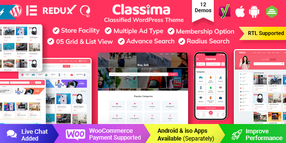 Classima  - Classified Ads WordPress Theme