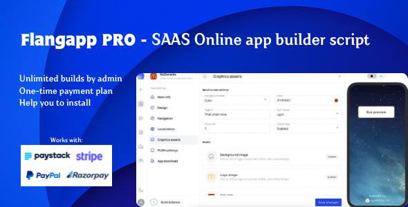 Flangapp PRO  - SAAS Online app builder from website