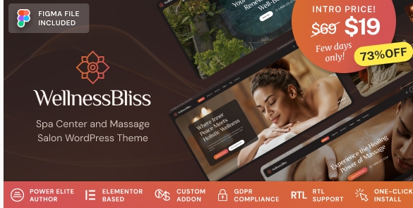 Wellness Bliss  - Massage Salon & Spa WordPress Theme
