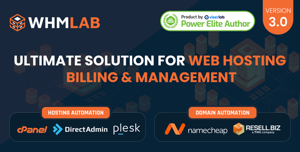 WHMLab  - Ultimate Solution For WebHosting Billing And Management