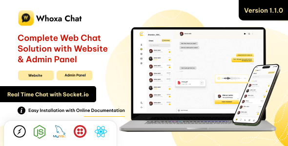 Whoxa Chat  - Chat Script - Web Whatsapp Clone