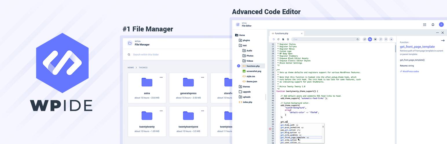WPIDE Premium  - File Manager & Code Editor
