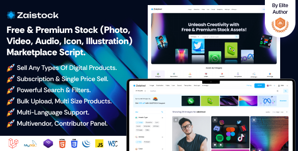 Zaistock  - Free & Premium Stock Photo, Video, Audio, Icon Illustration Script